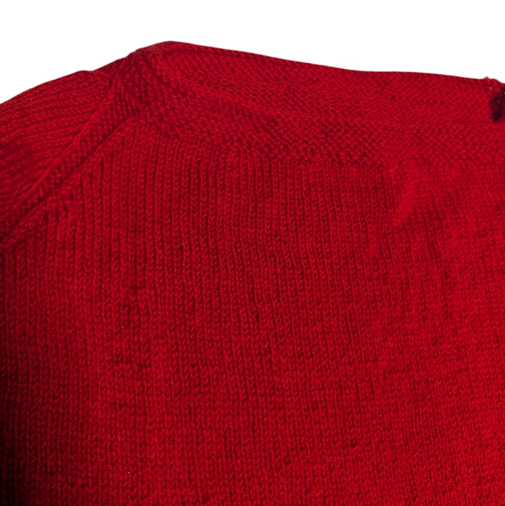 Vintage Red Knit Oversize Sweater - Picture 6 of 6